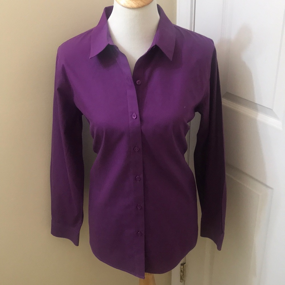 Coldwater Creek Purple Button Up